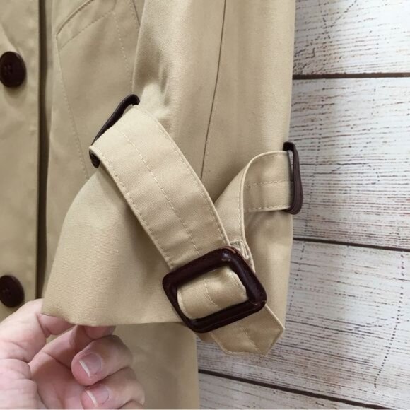 VINTAGE ÉTIENNE AIGNER EQUESTRIAN MAXI TRENCH COAT IN TAN - Picture 9 of 16